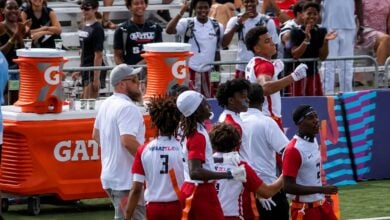 Marion County Juice Bucs celebrate winning the 2026 NFL Flag 14U Boys Championship